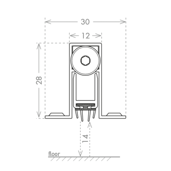 Automatic door threshold CON ALETTE