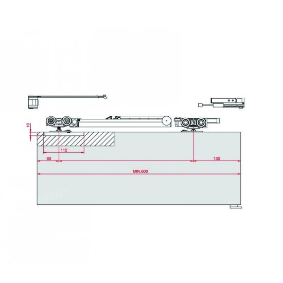 FLUID ECLETTICA Sliding Door System with 2-way Soft Close Brakes