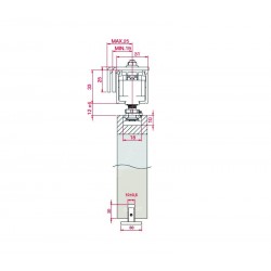 FLUID ECLETTICA Sliding Door System with 1-way Soft Close Brake and Impact Absorber