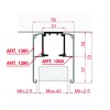 For sliding doors Anodized aluminum rail (1280/A)