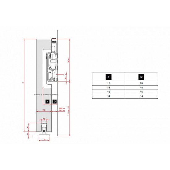 Sliding door system DIVA FLUID