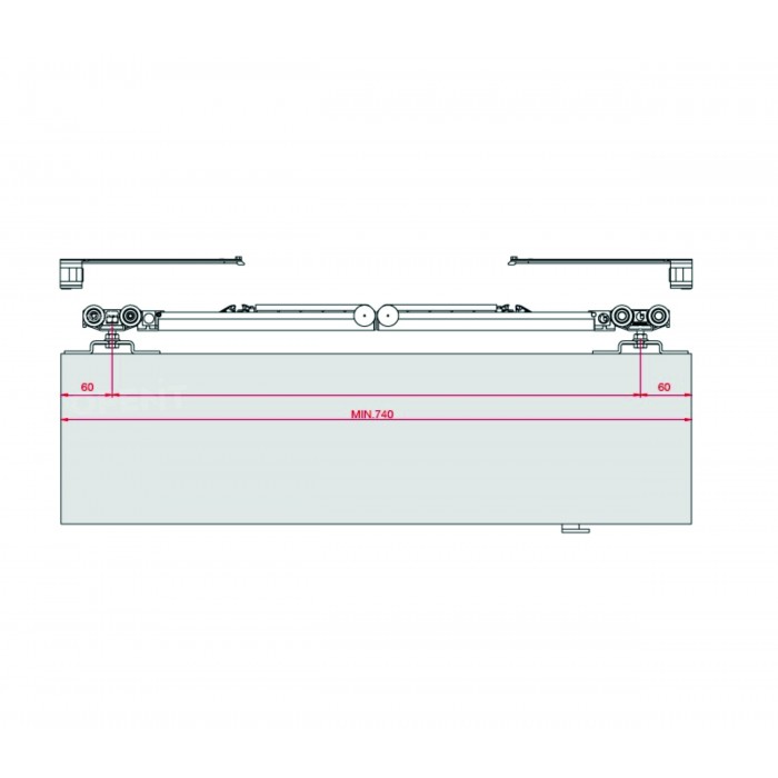 FLUID CLASSIC Sliding Door System with 2-way Soft Close Brakes