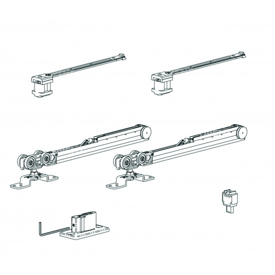 FLUID CLASSIC Sliding Door System with 2-way Soft Close Brakes