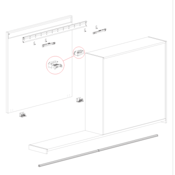 Sliding Upholstery Door System MAGIC LIVING up to 40 kg / 1100 mm