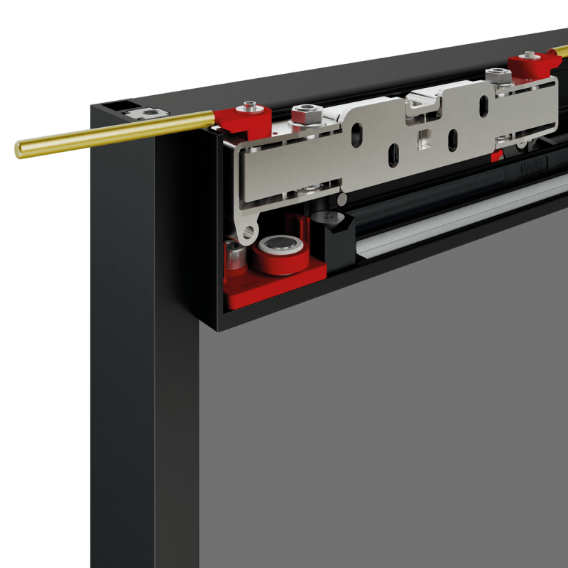 Magic 2 Frame Anodised Aluminium - Concealed Sliding System with Frame Designed For Glass Panels