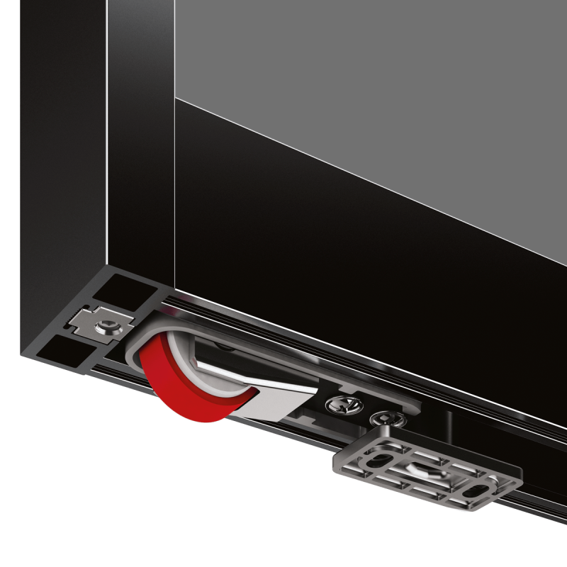 Magic 2 Frame Anodised Aluminium - Concealed Sliding System with Frame Designed For Glass Panels