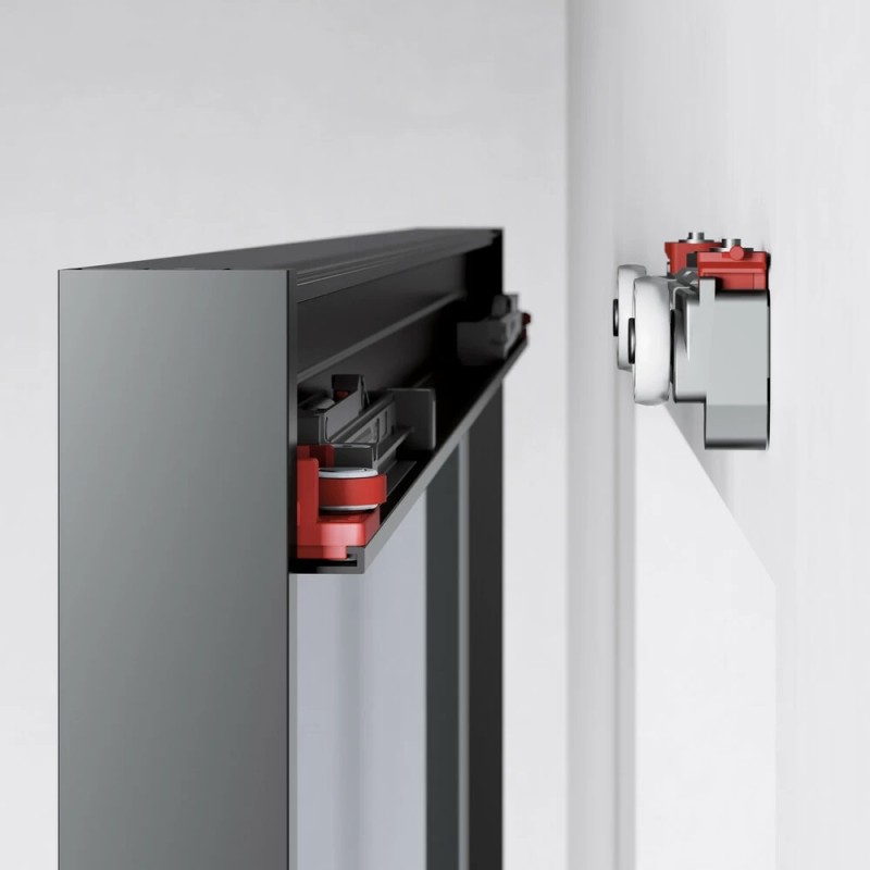 Magic 2 Frame Anodised Aluminium - Concealed Sliding System with Frame Designed For Glass Panels