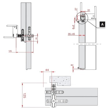 Salokāmā divdaļīgā sistēma VERSATILE līdz 160 kg
