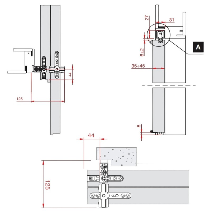 Salokāmā divdaļīgā sistēma VERSATILE līdz 160 kg