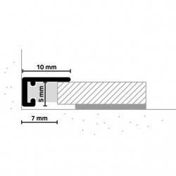 Alumīnija grīdlīstes AL10X5 Black C35