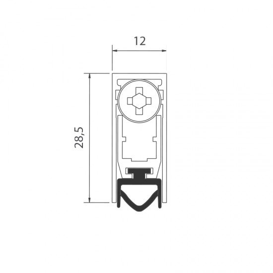 Automātiskā durvju slieksnis 530 mm