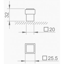 Durvju atbalsts Tupai 2617 Q Black