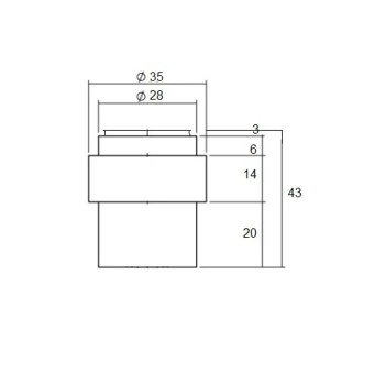 Дверная опора APRILE DS 27 Polished Chrome