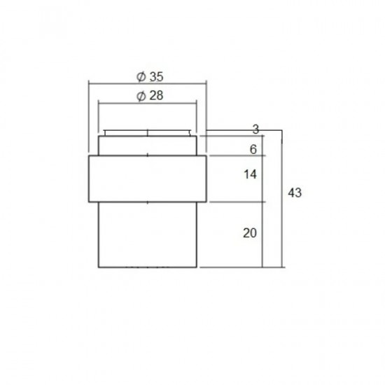Durvju atbalsts APRILE DS 27 Matt Copper