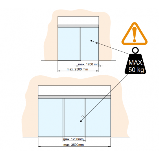 Dušas kabīnes sistēma VAHO GLASS SV-X50