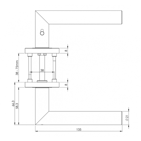Rokturis ar integrētu slēdzeni GRIFFWERK LUCIA PROF Stainless Steel