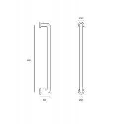 Palīgrokturis IN.12.026 Stainless Steel 600 mm
