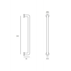 Palīgrokturis IN.12.027 Stainless Steel 800 mm