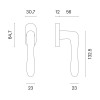 Logu rokturis APRILE CYNIA R Polished Chrome