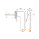 Оконная ручка JNF IN.00.532.DK01R Slim Polished Brass