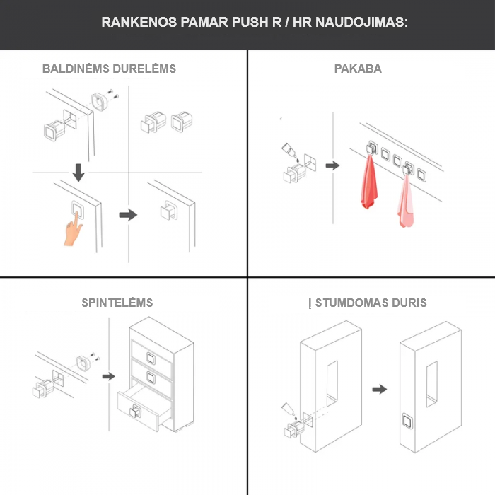 Ручка PAMAR PUSH HR Титан