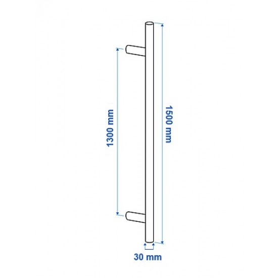 Pull handle MADLO 1500 mm Black