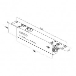 Slēptais/frēzētais durvju aizvērējs JNF ML.21.813 Gray līdz 130 kg