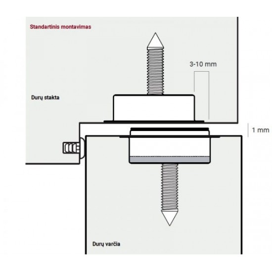Magnētiskais durvju aizbīdnis STOPPINO CLOSE Stainless Steel