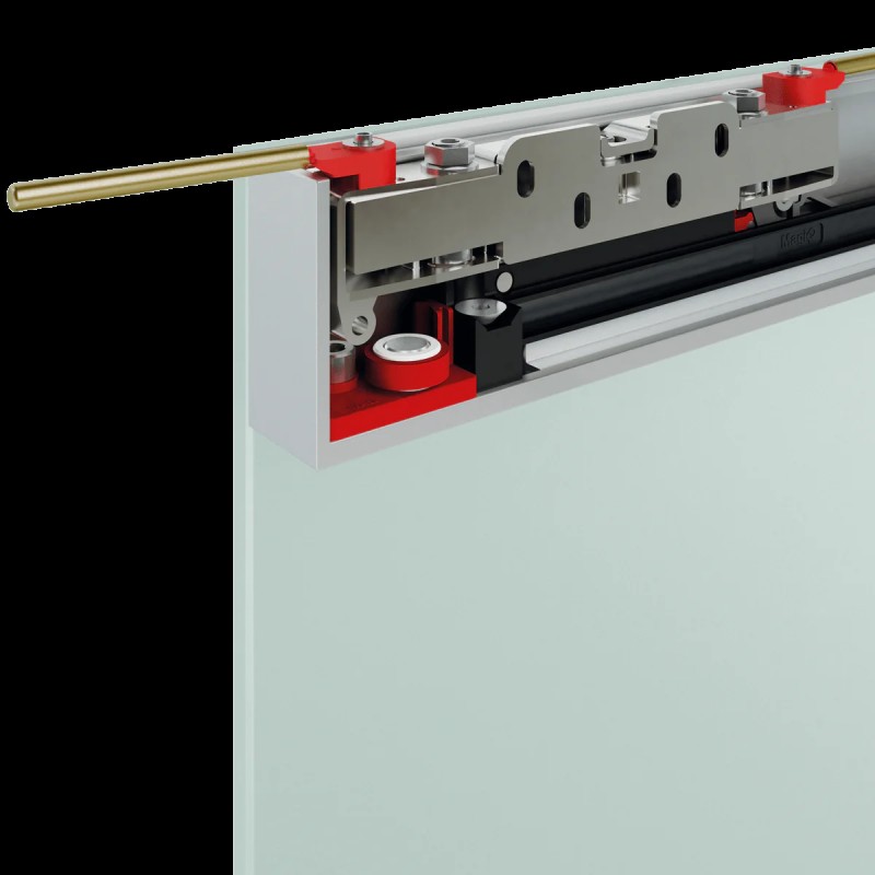 Sliding Glass Door System MAGIC 2 VETRO up to 80 kg / 1100 mm