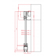 Sliding Glass Door System MAGIC 2 VETRO up to 80 kg / 1800 mm