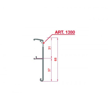 Dzelzceļu apdare 1380 Anodised Aluminium