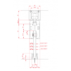 Sliding Glass Door System VETRO 70 up to 180 kg