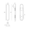 Sliding door handle JNF IN.16.312 Polished gold