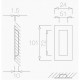 Bīdāmo durvju sistēmas rokturis TUPAI 1696 Q 16 Stainless Steel