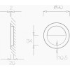 Sliding door system handle TUPAI 1697 16 Stainless Steel