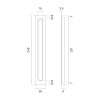 Sliding Door Handle APRILE AS HD 239 Su Leather Inlay Matte Gold