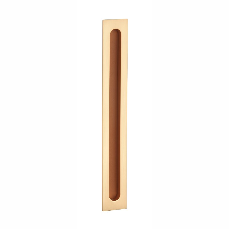 Sliding Door Handle APRILE AS HD 239 Su Leather Inlay Matte Gold
