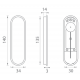 Sliding Door Handle PAMAR 2648 Z Black