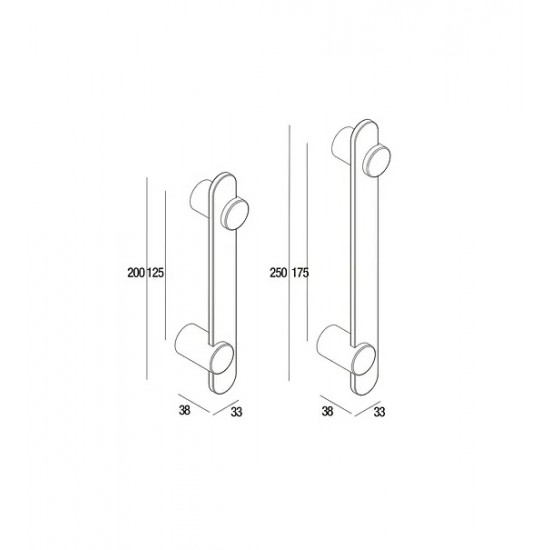 Sliding Door Handle PAMAR 2668 Z Black