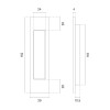 Sliding Door Handle APRILE AT 7039 Polished Chrome
