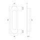 Sliding Door Handle APRILE AT 7040 Matt Nickel