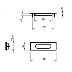 Bīdāmo durvju rokturis TUPAI 4053 Q Black