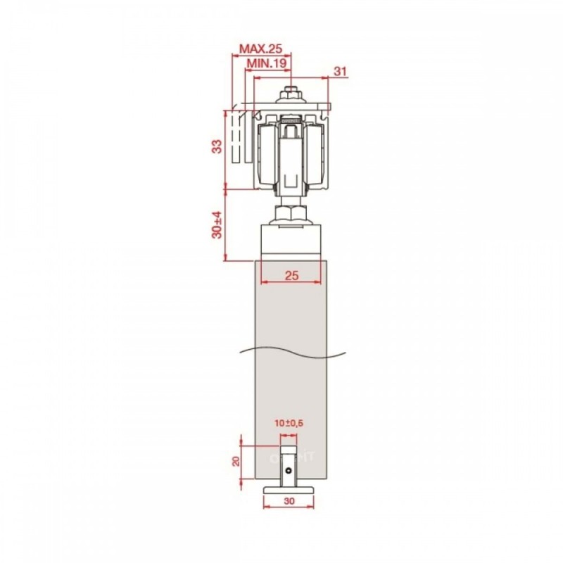 FLUID CLASSIC CORSA ar 2 virzieniem „Soft Close” līdz 80 kg