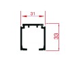 Ceiling rail for sliding doors ART 1280