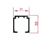 Ceiling rail for sliding doors ART 1280