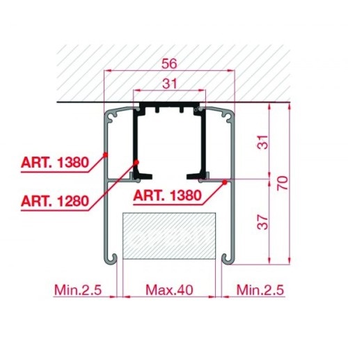 Dzelzceļu apdare 1380 Anodised Aluminium