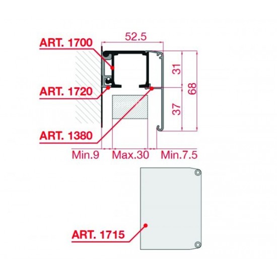 Dzelzceļu apdare 1380 Anodised Aluminium