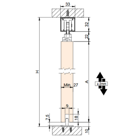 SAHECO SF-P70 ar 2 fiksatoriem līdz 70 kg