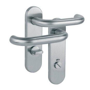 Handle with plate VDS OLARIX SHORT WC 72 Stainless steel