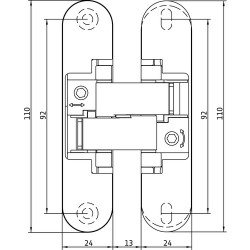 Slēptas eņģes ANSELMI AN 140 3D (505) melns (40 kg/2 gab.)